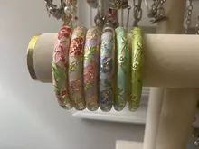 FTCY Vintage Bracelet For Women Small Flower Ethnic Style Cloisonne Bangles Women's Elegant Jewelry Gifts - AliExpress 36