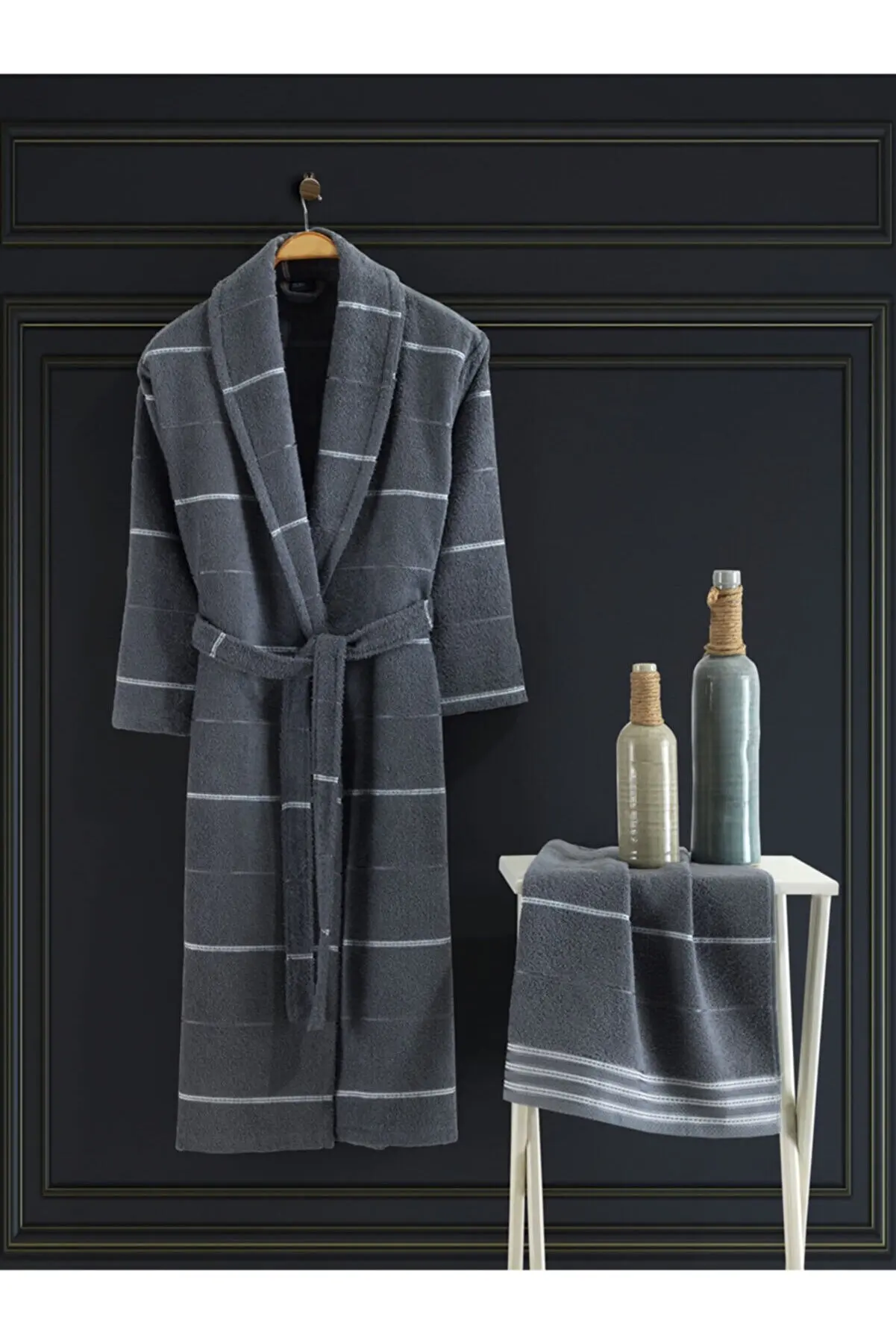 Dames Heren Badjas Set, Handdoek, Onderhoud, Dik, Zacht, Warm, Hoge Absorberend, Lange, kimano, Spa, Flanel, % 100 Turkse Katoen