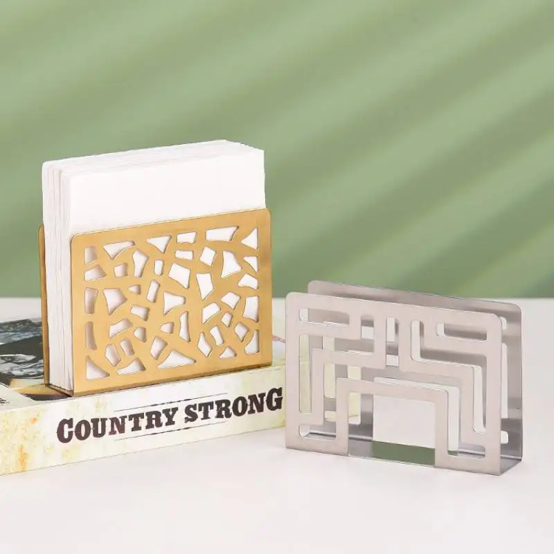 Napkin Holder Stainless Steel Storage Organization Tissue Dispenser Stand for Kitchen Home Picnic Table Dining Table Restaurant