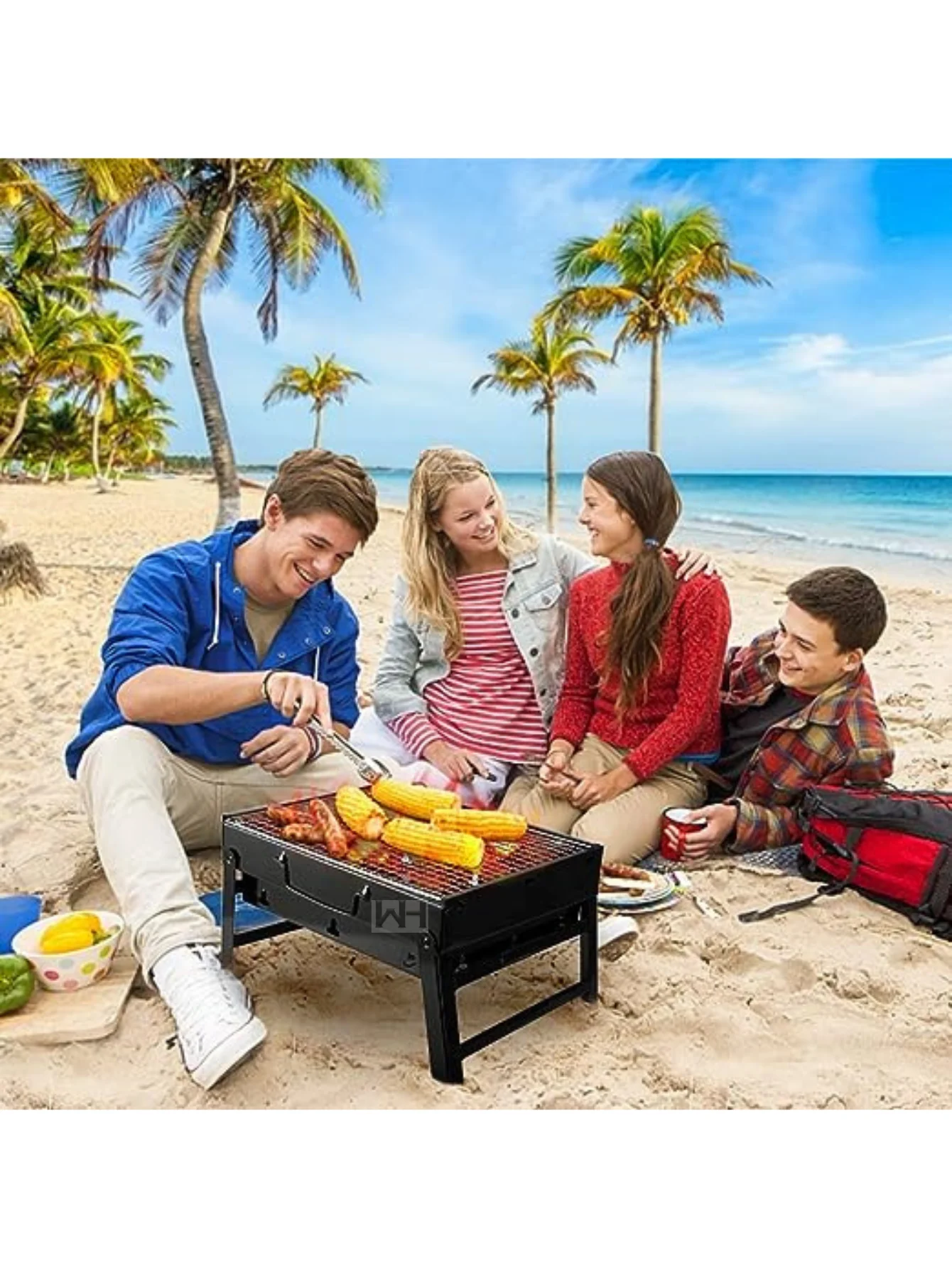 Mini Grill, Portable Small Size, Camping Cookware, Cooking Things.