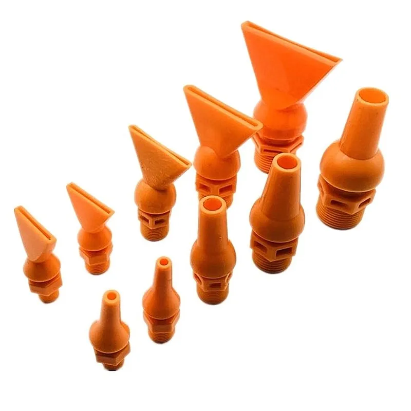 SANAI 10PCS Plastic Nozzle 1/4 3/8 1/2 Round / Flat for Plastic Flexible Pipe Water Cooling Coolant Tube Nozzle