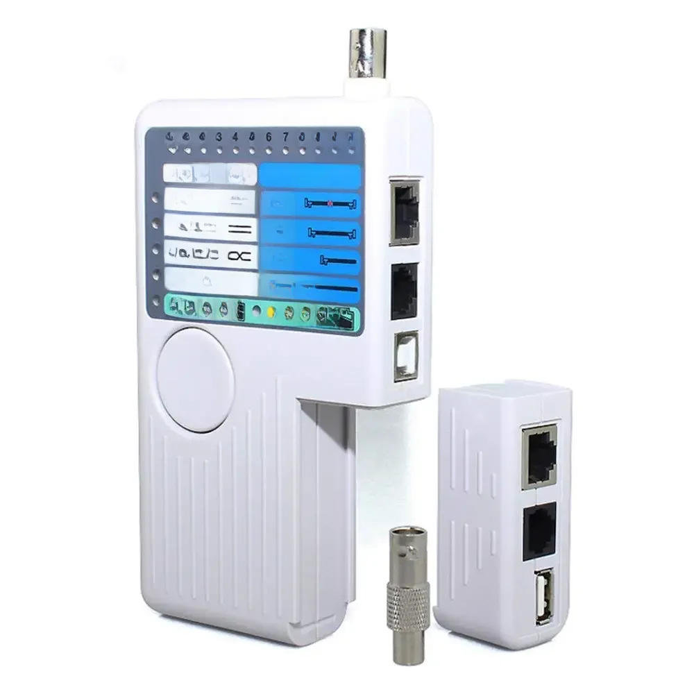 Profesjonalny wielofunkcyjny tester kabli sieciowych 4 w 1 RJ45/RJ11/USB/BNC Kabel LAN Cat5 Cat6 Tester przewodów — zdjęcie 2