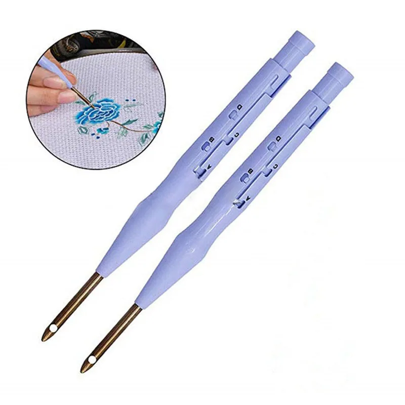 1 pz regolabile Punch Needle ricamo feltro di lana Craft strumenti per colpire penna fai da te Magic Carpet Hook cucito strumenti per cucire a maglia