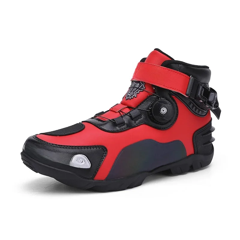 Nieuwe Motorlaarzen Mannen Vrouwen Ridder Outdoor Rijden Anti-Slip Winters Sneakers Schoenen Fiets Mountain Racing Road Snelheid Herfst - afbeelding 2