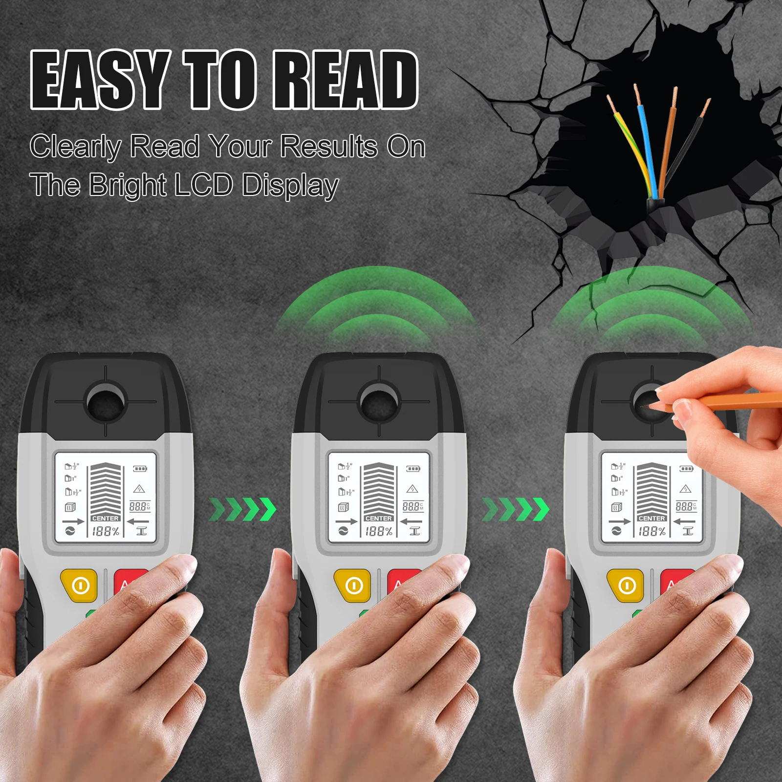 5 in 1 Wall Scanner Stud Finde - Stud Finder Wall Scanner 5 In 1 评论和价格