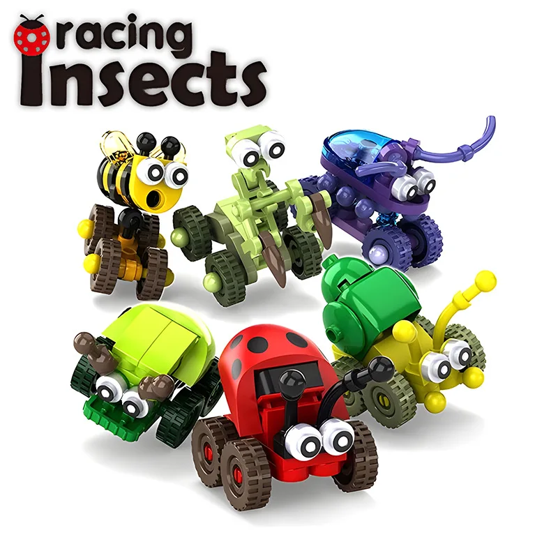 

Insect car mobilization assembly building blocks car educational toys boy children primary school students compatible with Lego