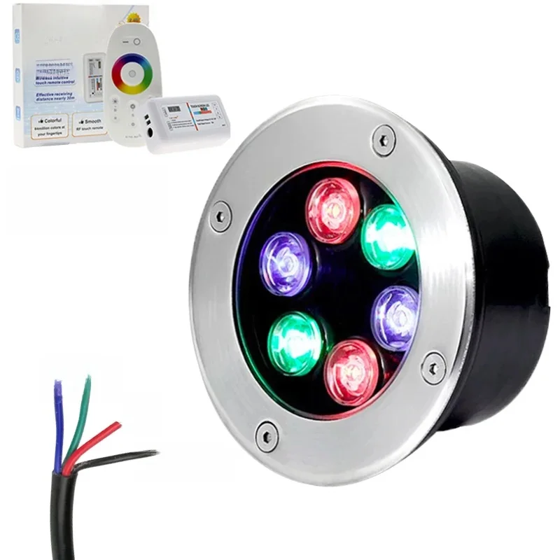 4-draht RGB LED U-licht 9W18W Led Stehleuchte Im Freien Boden Spot Landschaft Garten Platz Pfad Vergraben Hof DC12V24V IP67