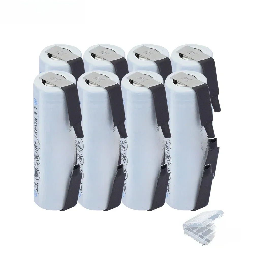 PALO-Batterie Eddie Ion 14500, 3.7V, 900mAh, AA, Cellules Rechargeables avec Onglets de Soudage pour Brosse à Dents Électrique, Rasoir, Tondeuse à Cheveux