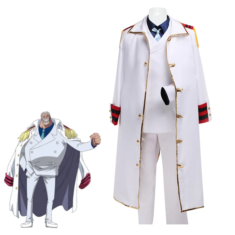 Костюм для косплея Monkey D Garp, наряд Garp The Fist из 1 Piece, мужская форма морского генерала с плащом Справедливости