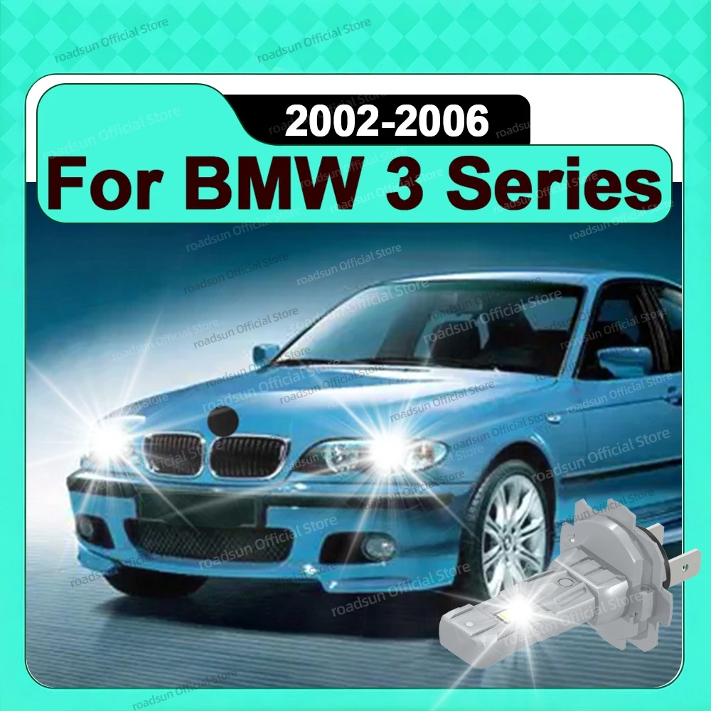 

2/4Pcs Car Headlights LED Lamps 6000K Wireless 1:1 Size Plug And Play Bulbs For BMW 3 Series 2002 2003 2004 2005 2006