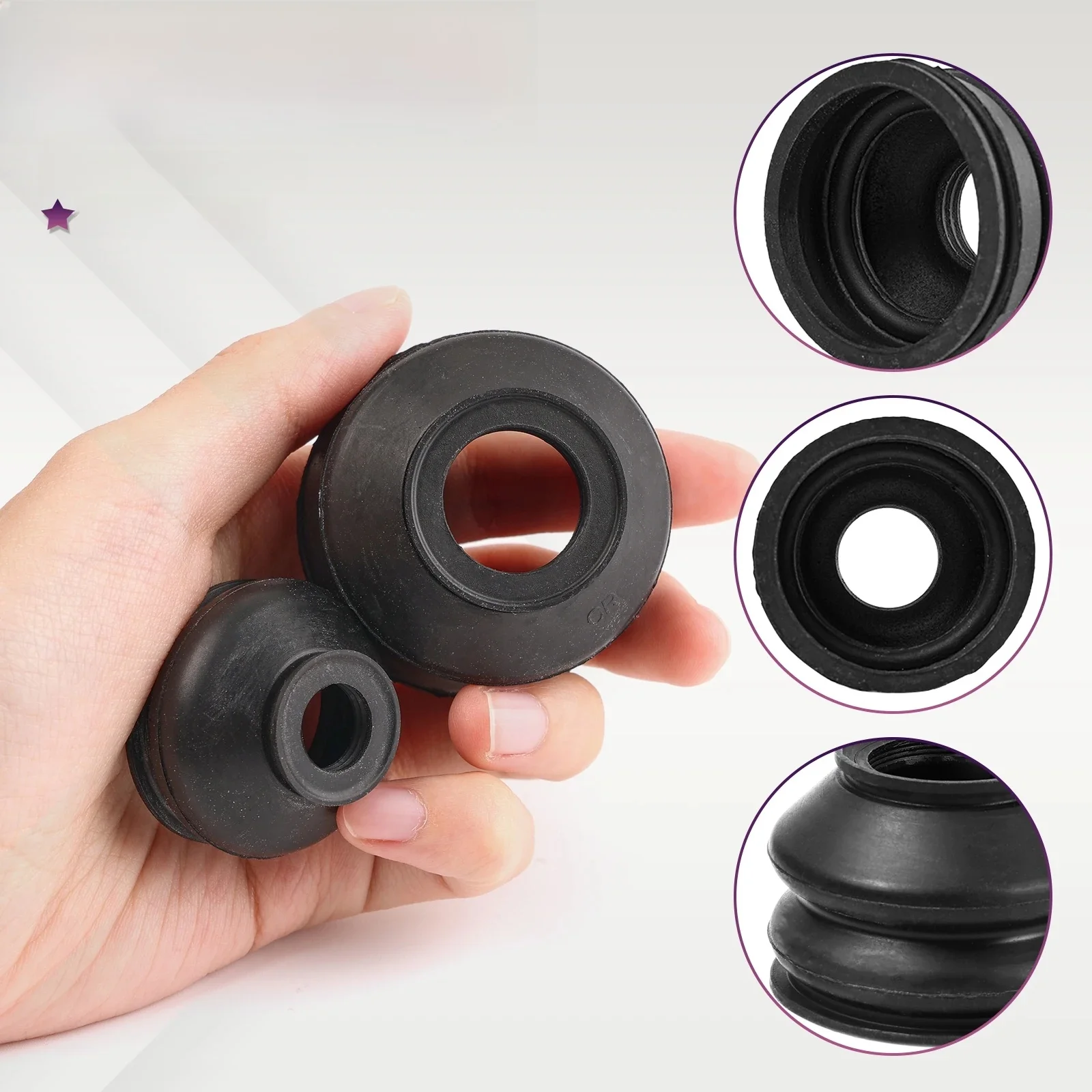 Couvercles de bottes anti-poussière pour voiture, 7 tailles x 2, capuchons de bottes à rotule de direction, Kits de liaison de biellettes de direction, Protection des extrémités