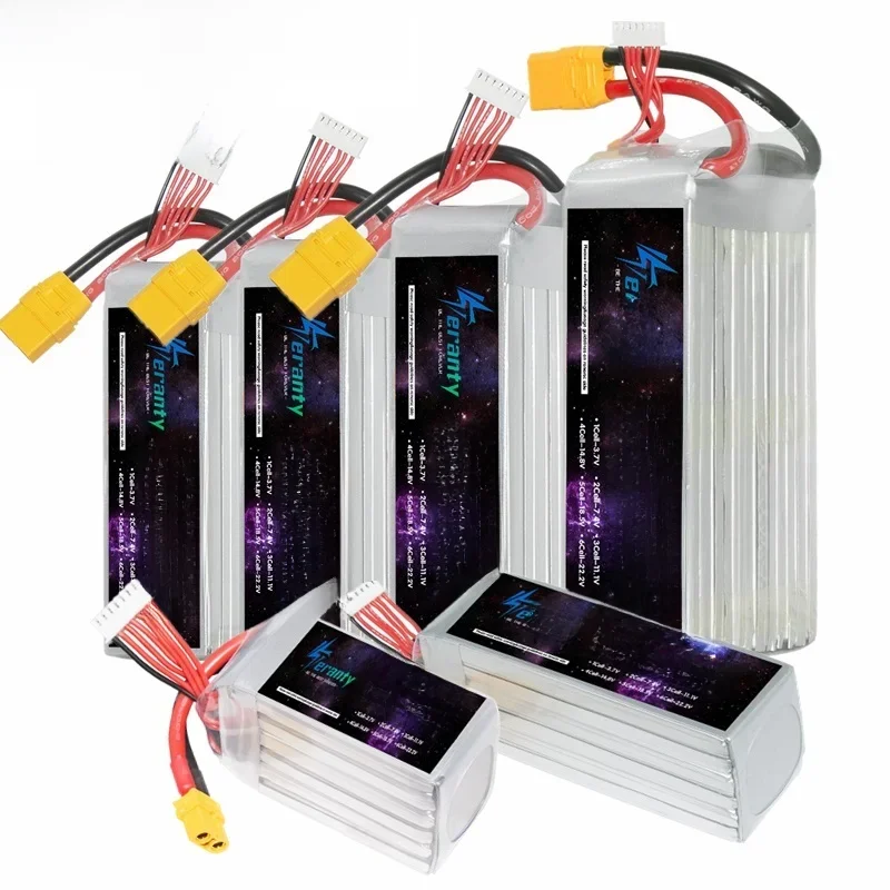 6S Lipo Batterij Voor Rc Vliegtuig Quadrotor 22.2V 1800/2200/2600/3300/5200/6000/7200/9200/10400Mah Voor Vliegtuigen Auto Drone Boot Speelgoed - afbeelding 2