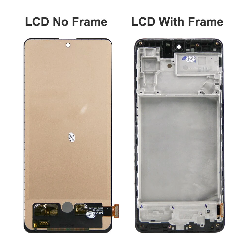 M51 Display Screen with Frame, for Samsung Galaxy M51 M515 M515F Lcd Display Touch Screen Digitizer Replacement for Samsung M51