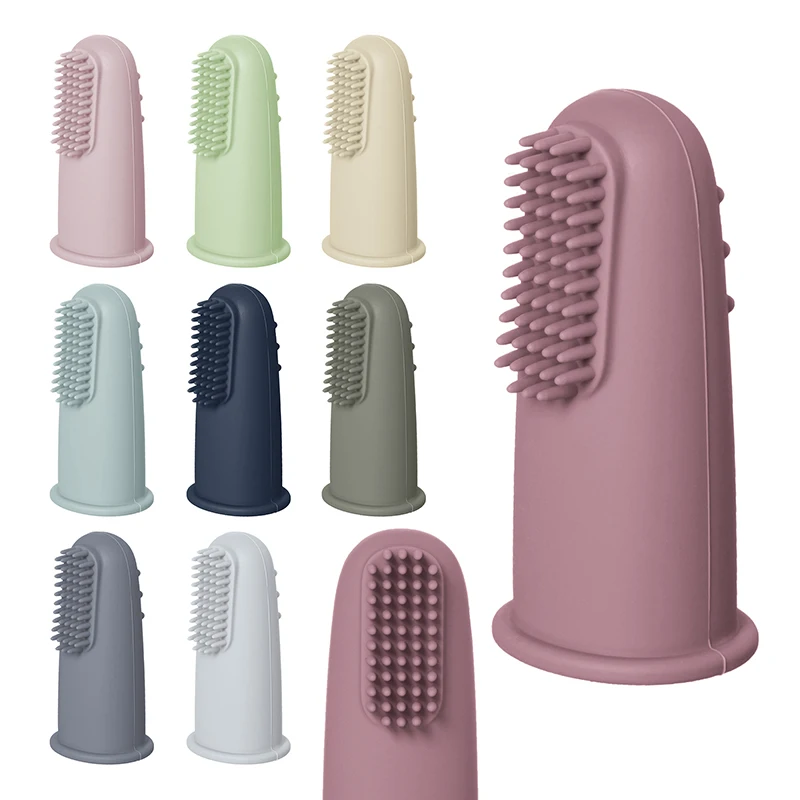 3Pcs Baby Silikon Finger Zahnbürste Kinder Zähne Klar Massage Weichen Säuglings Gummi Reinigung Pinsel Kind Zahnpflege Zahnbürste – Detail 6