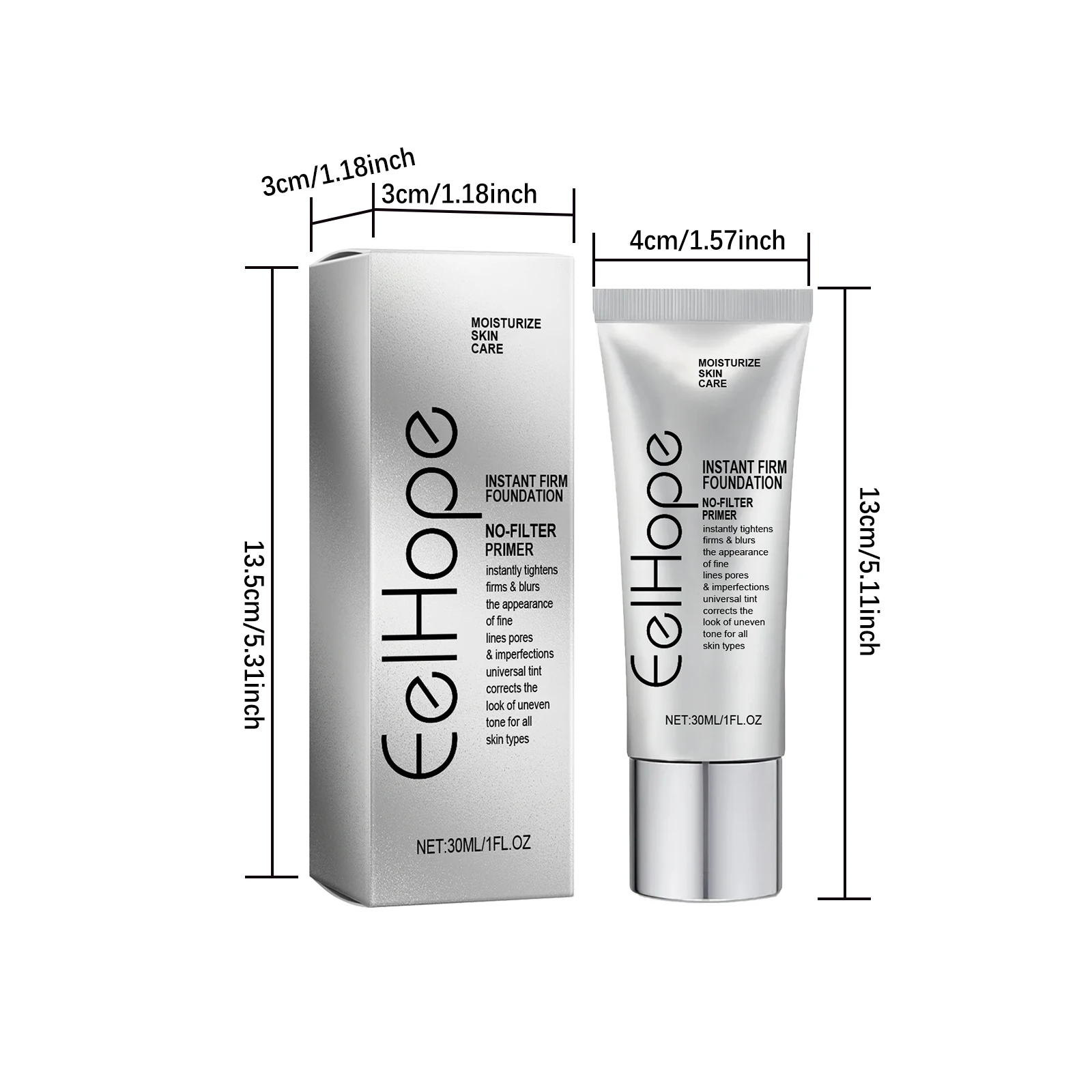 EELHOE フェイスファンデーションクリーム持続効果さわやか非ベタつき軽い質感明るく顔のスキンケアファンデーションクリーム