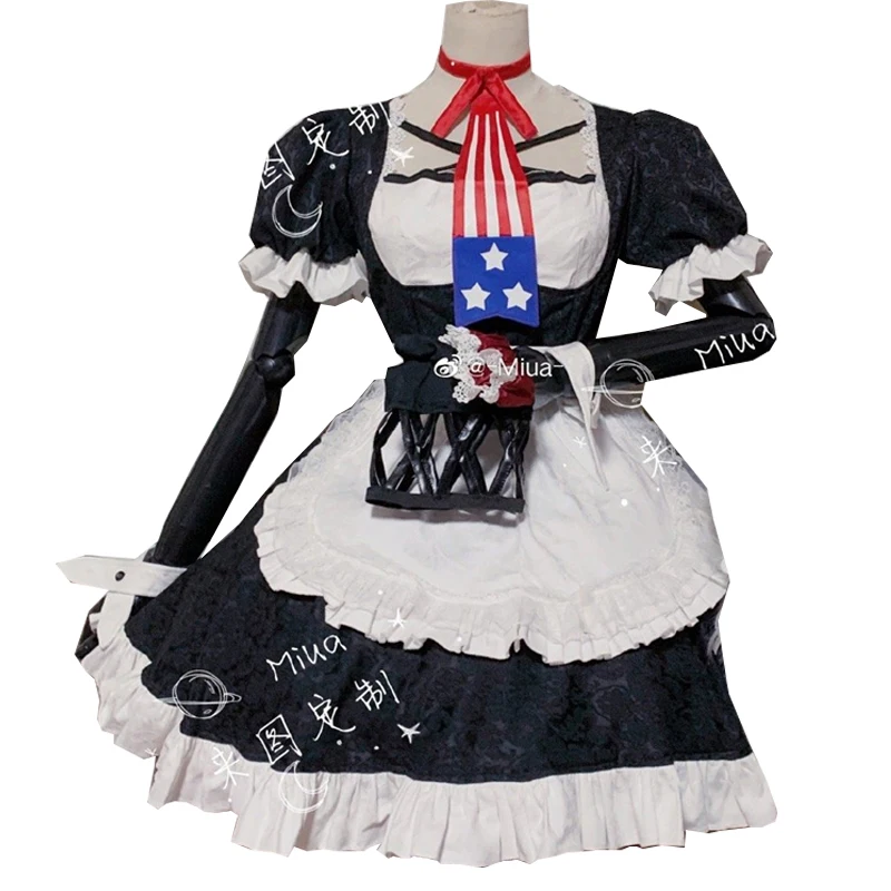 Custom Made Azur Lane Hammann Cosplay Costume Sexy Maid Dress Apron Uniform Women Anime Outfits Halloween Suits Tailor Clothes