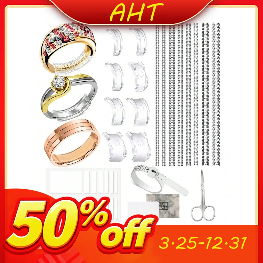 AHT DIY Jewelry Making Kit Silver Plated Curb Chain Tubes Set with Scissors Measuring Tape for Bracelet Necklace Craft Supplies