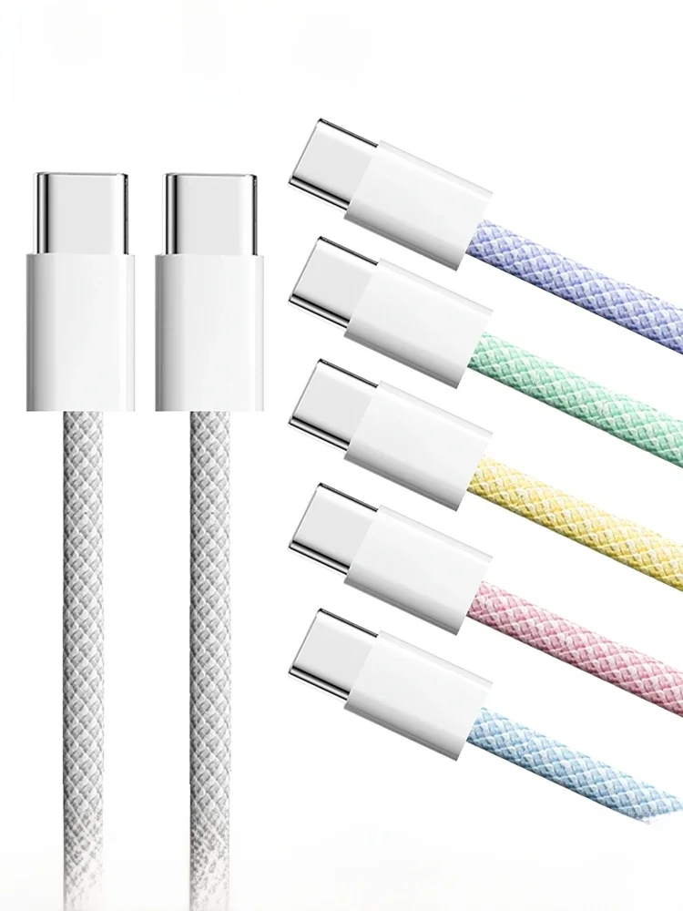USB-C Typ c Farb kabel für Apple iPhone 15 pd 60w Schnell ladung für Huawei Xiaomi Samsung Typ C Web kabel Zubehör