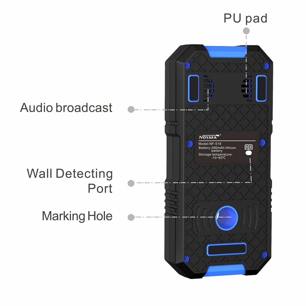 NOYAFA Wall Detector New Design Positioning Hole AC Wire Metal Wood Stud Distance Meter Tool