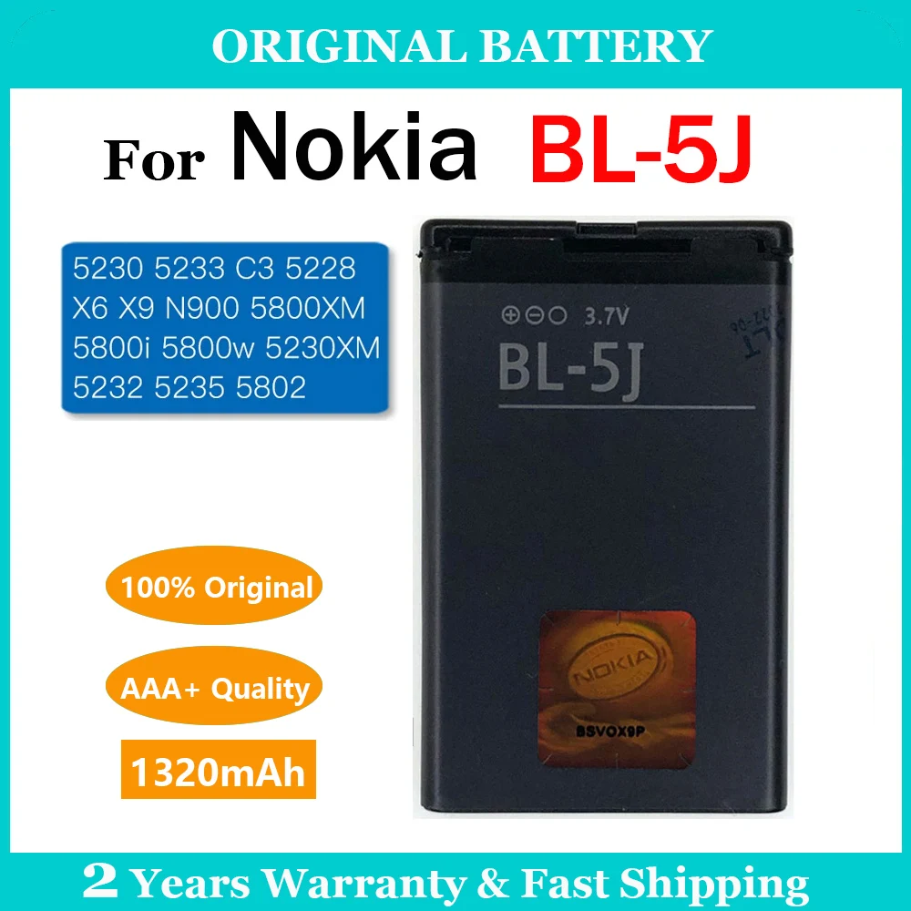 Оригинальный аккумулятор для Nokia Lumia 1320 520 530 525 5230 5233 5800XM X6 C3 5802i