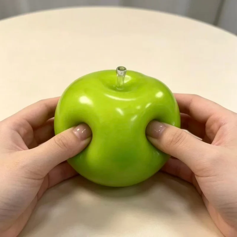 

Green Apple Slushie Squishy Fidget Toy Crunchy Moldable Non-Bounce Sensory Stress Reliever Medium Grip Strength Slow Rising Gift