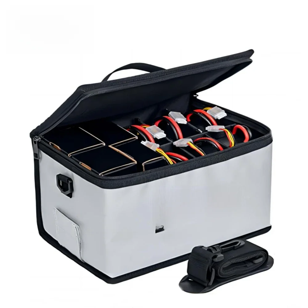 Zeee Lipo Safe Bag Batterij Brandwerende Tas Met Grote Capaciteit Voor Opbergbescherming Opladen 10 Cel Verstelbare Batterij Veilige Tas - afbeelding 2