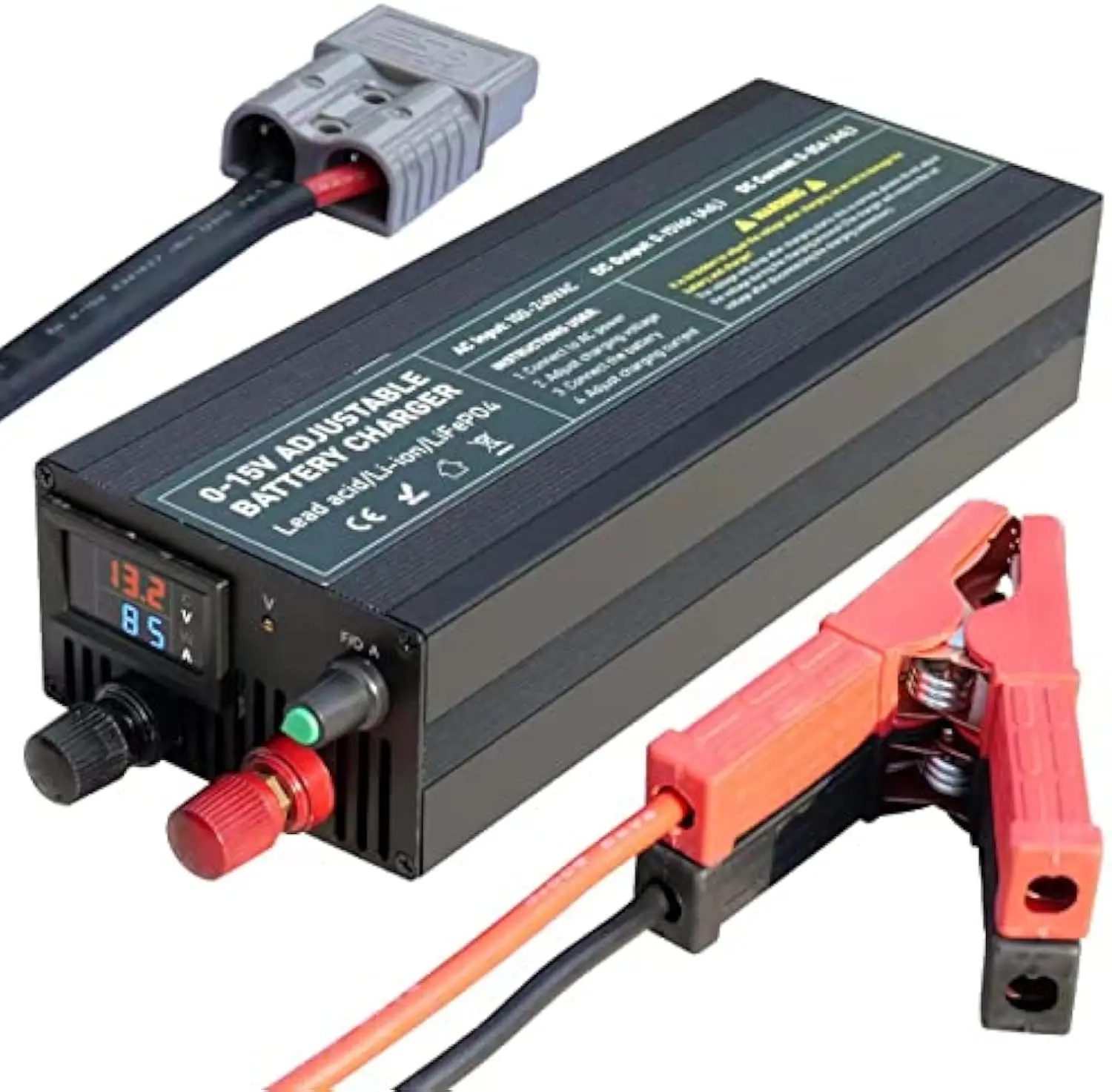 14,6 V 60 A 100 A Nastavitelná napěťová nabíječka baterií 110 V-240 V Vstup pro lithium-železitý fosfát, ternární lithium-olověné baterie - náhled 6