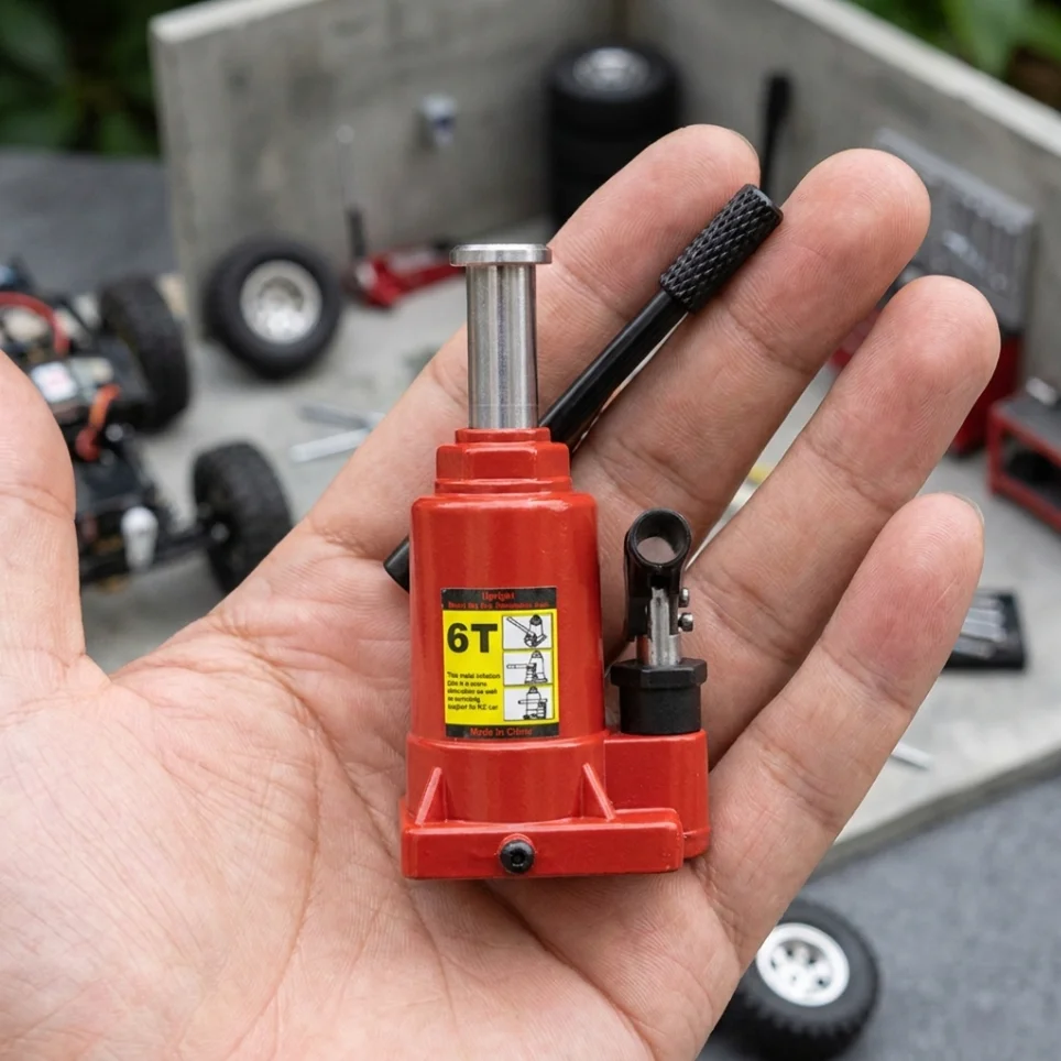 Metall-Hydraulik-Simulationsheber für 1/8 RC-Auto, manuell einstellbar, 1/10 Maßstab RC-Crawler-Automodell-Zubehör, Simulations-Accessoires