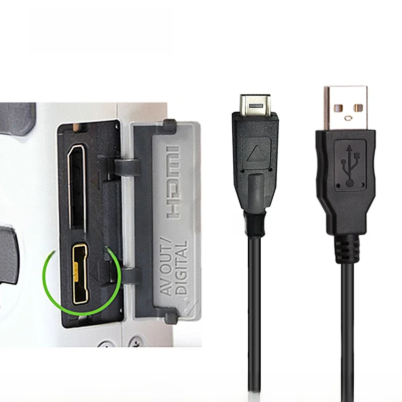 Kabel USB/OTG do transferu danych i ładowania do aparatów Panasonic Lumix 14-Pin DMC-TZ6 TZ7 TZ10 ZS3 ZS7 GF2 GH1 GH2 FZ38 FZ100 — zdjęcie produktu 7