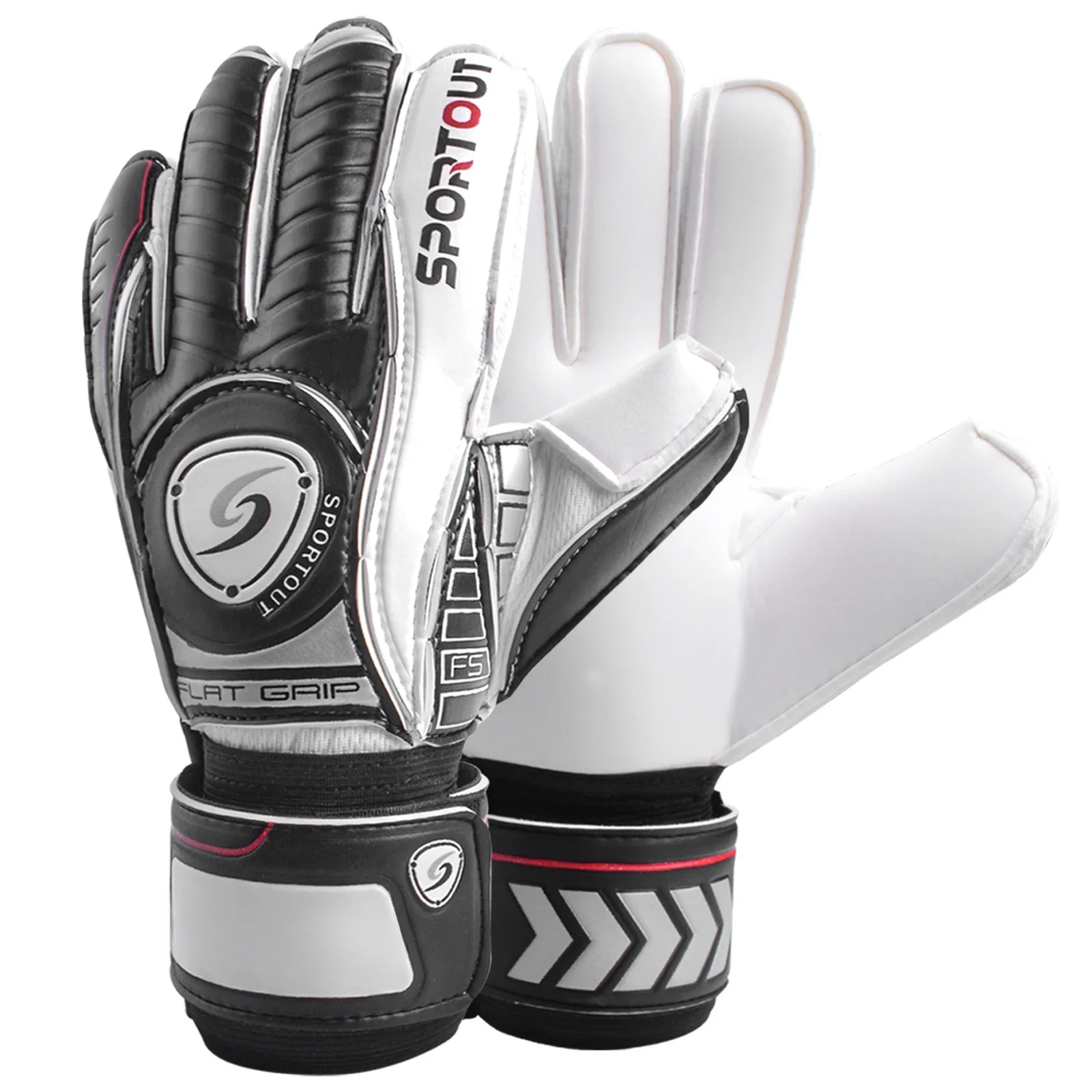 Gants de gardien de but de sport, gants de gardien de but avec protège-doigts, gants de football, gants de gardien de but de football respirants, latex de 4 mm, pour enfants