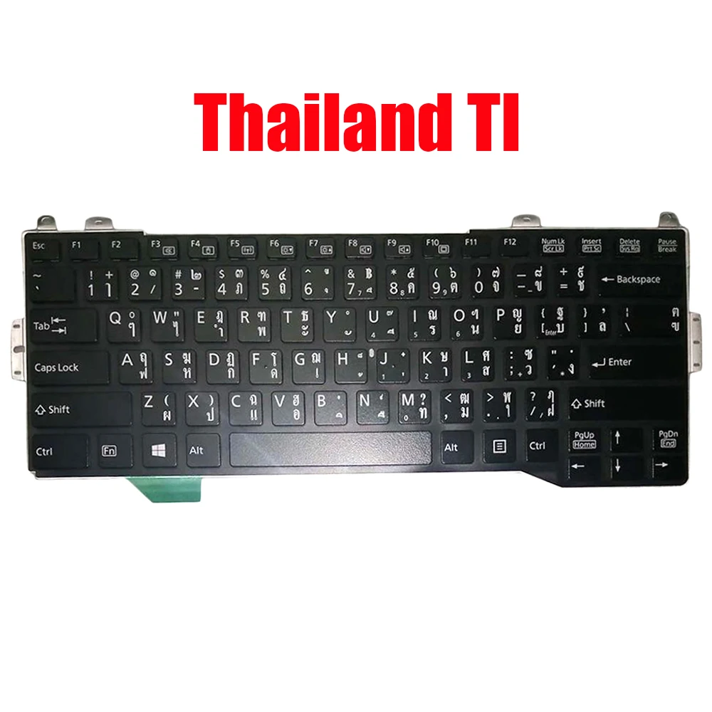 US TI Laptop Keyboard For Fujitsu For LifeBook S936 S937 For FUTRO MS936 NC05005-B011 CP660887-01 Thailand English Silver/Black