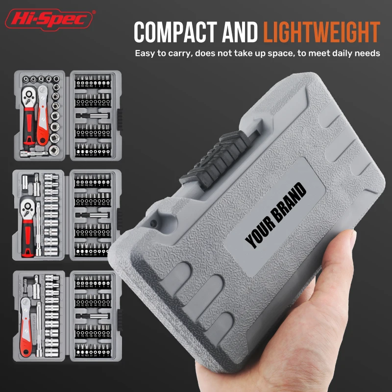 Hi-Spec  48/47 Piece Set 126 in 1 Tool Box Socket Head Replaceable Multi-specification Screwdriver Professional Repair Hand Tool