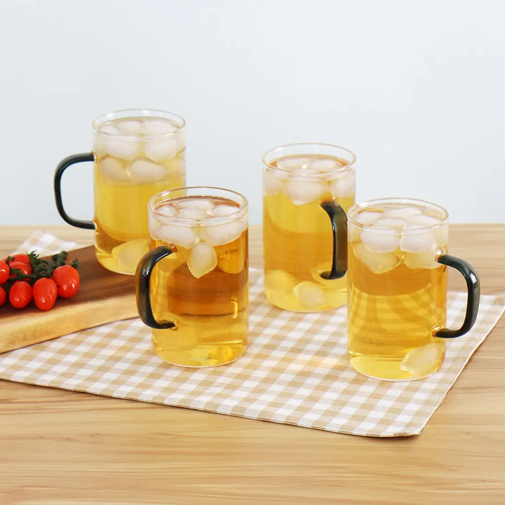 M07 530ml Heat-resistant Glass Mugs 4PCs Set