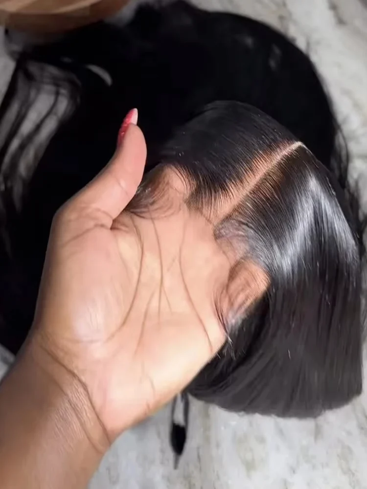 CEXXY Hair 250% Perruques Dentelle Haute Densité Perruque Lisse Cheveux Humain Perruque Cheveux Humains Sans Colle Prête à Porter Perruque Cheveux Humains 100% Perruque 13x6 Transparent Lace Perruque Naturel Femme