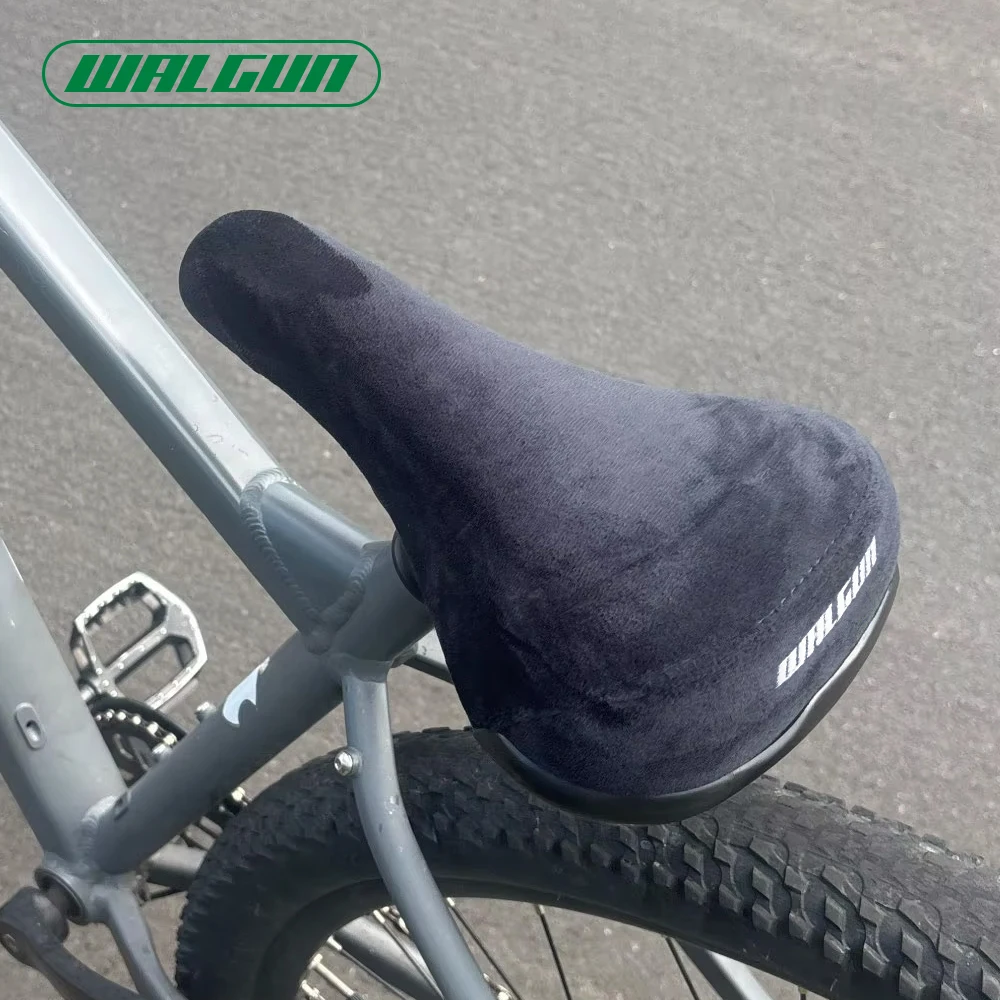 Selle de vélo BMX WALGUN noire/rouge pour vélos BMX à pignon fixe, housse en flanelle suédée, siège souple à rails, sièges pour wheelie