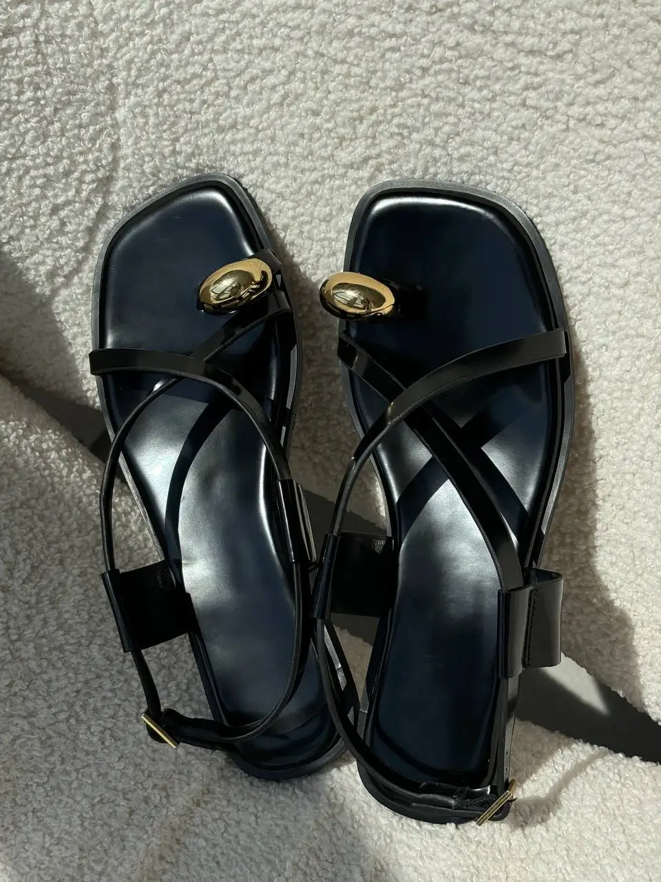 FEDONAS Fashion New Women Genuine Leather Sandals Flats Heels Metal Decoration Party Shoes Woman Comfort Casual Shoes Sandals