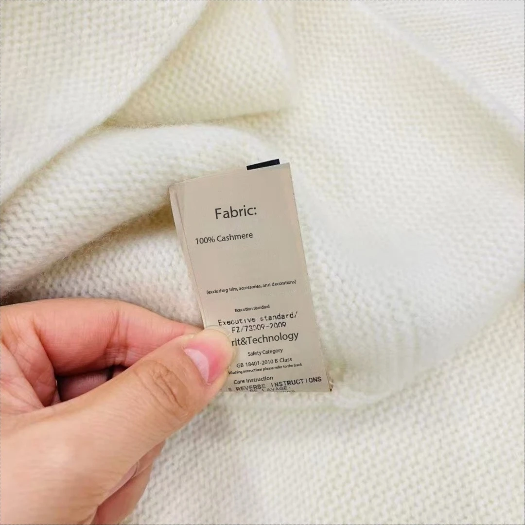 Elegant graceful half-open zipper pure cashmere sweater