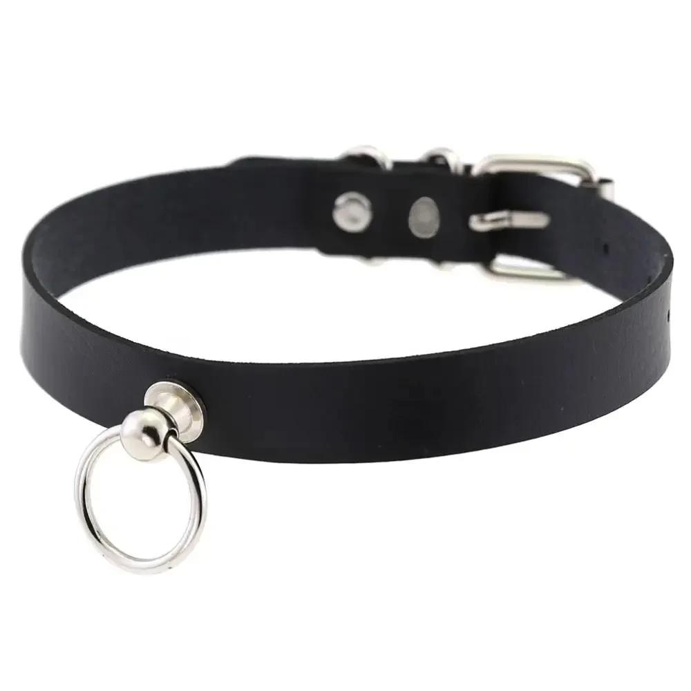 Schwarzer Goth-Halsband für Damen, Halskette, modisches Gothic-Halsband, Punkrock, Leder-Halsband, Emo, Harajuku, Steampunk-Schmuck