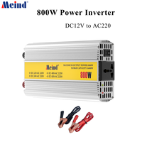 800W/1600W(Peak) Car Power Inverter DC 12V to 220V AC Converter with AC Outlet Car Charger for Car Home Laptop Truck Black