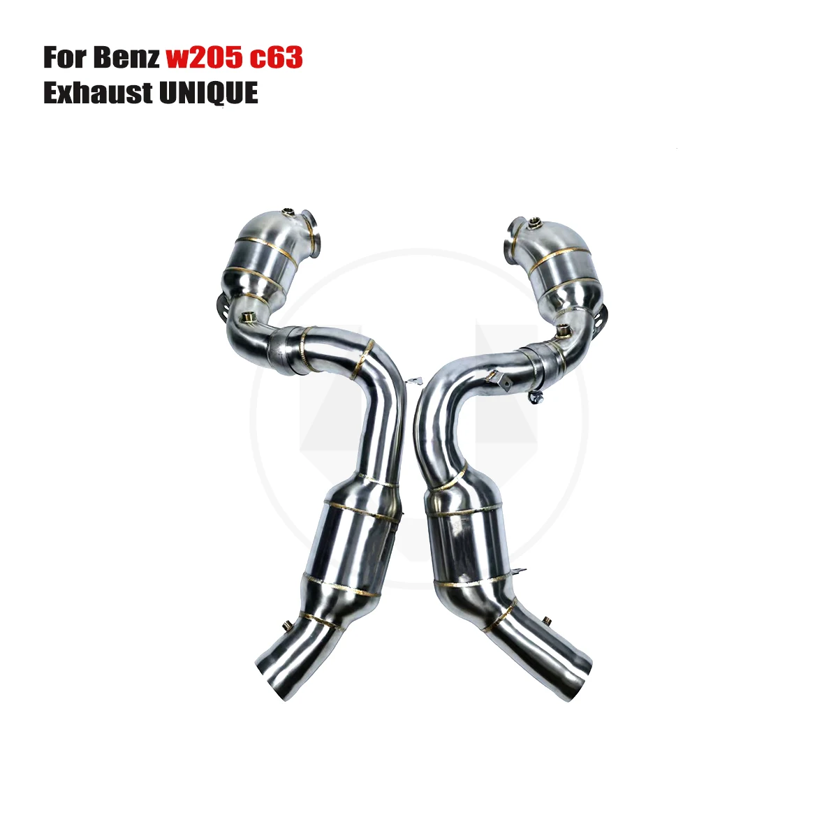 

UNIQUE For 2020+ Benz w205.2 c63 4.0T V8 No light on downpipe With cat/without cat exhaust pipe