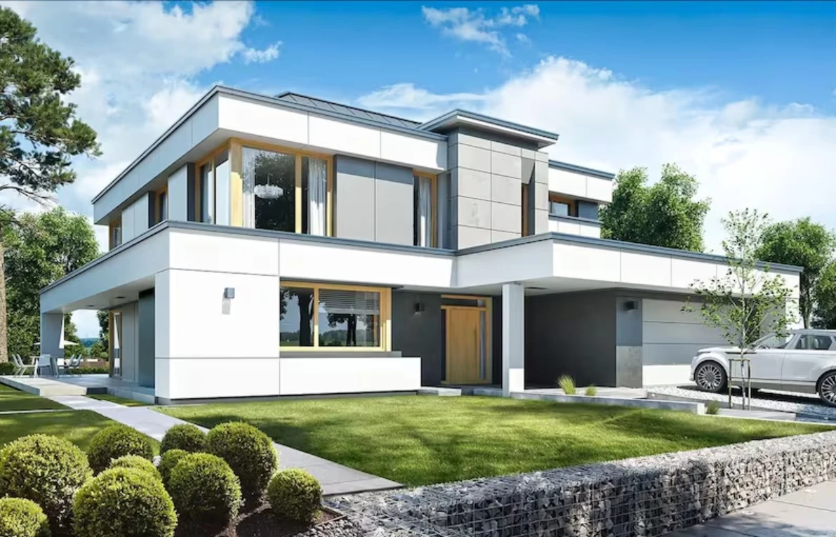 แบบแปลนบ้านสมัยใหม่ (หนังสือพิมพ์เล่มเล็ก) 17x20ม |   แบบแปลนบ้าน 4 ห้องนอน พร้อมห้องซาวน่า โรงจอดรถ และห้องทำงาน |   แบบแปลนสร้างบ้านวิลล่าแบบทำเอง