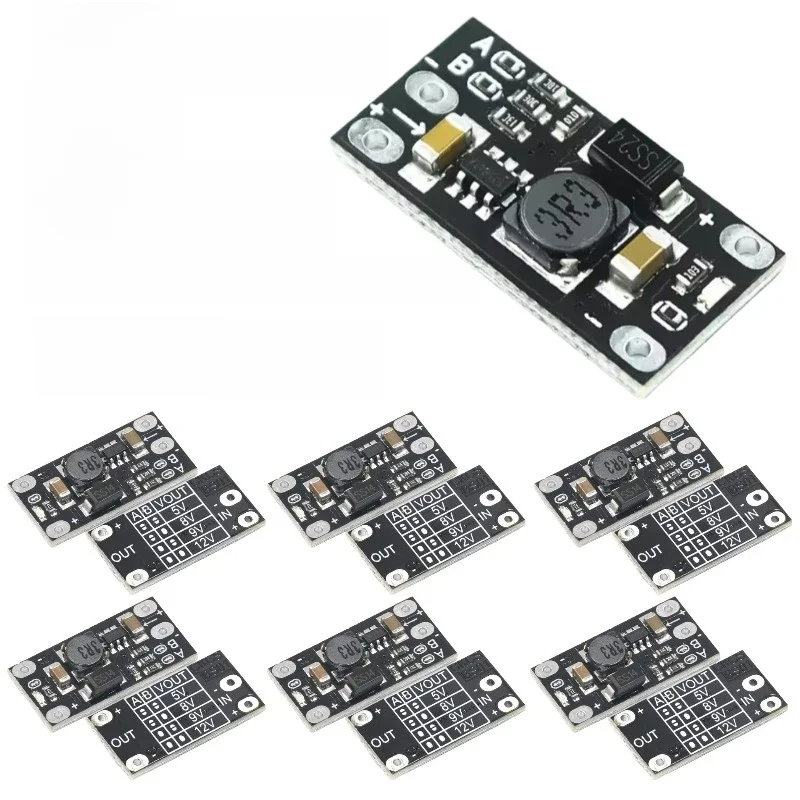 1-100 pièces 3.7V à 12V Mini DC Boost convertisseur carte sortie 5V/8V/9V/12V DC Module élévateur avec batterie Boost tension Boost Module