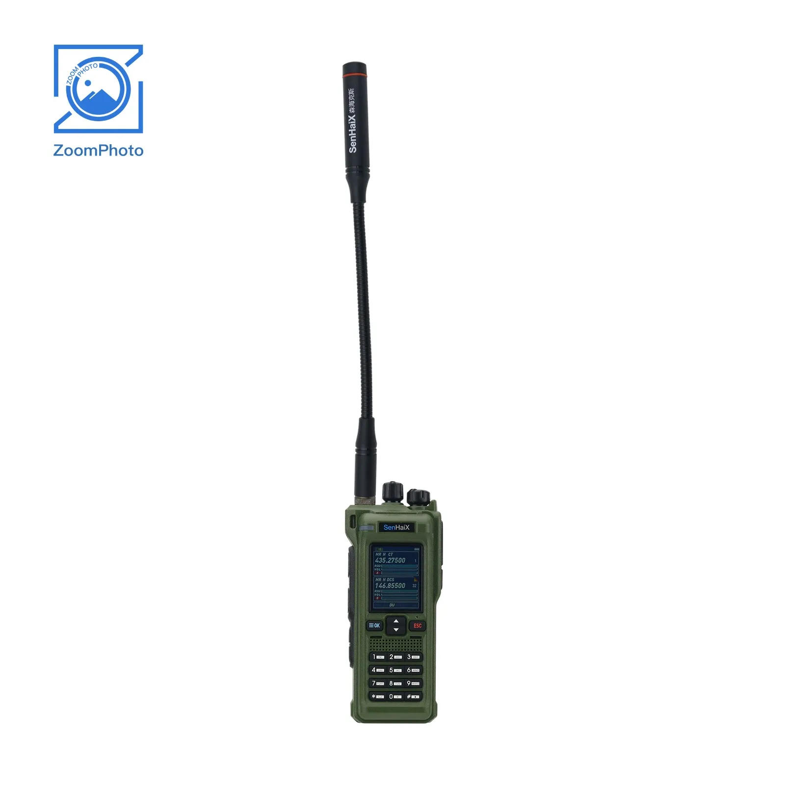 Imagem -02 - Walkie-talkie Portátil com Built-in Tela Colorida Led Polegadas Bluetooth Suporte fm am Uhf Vhf Gt12 10w