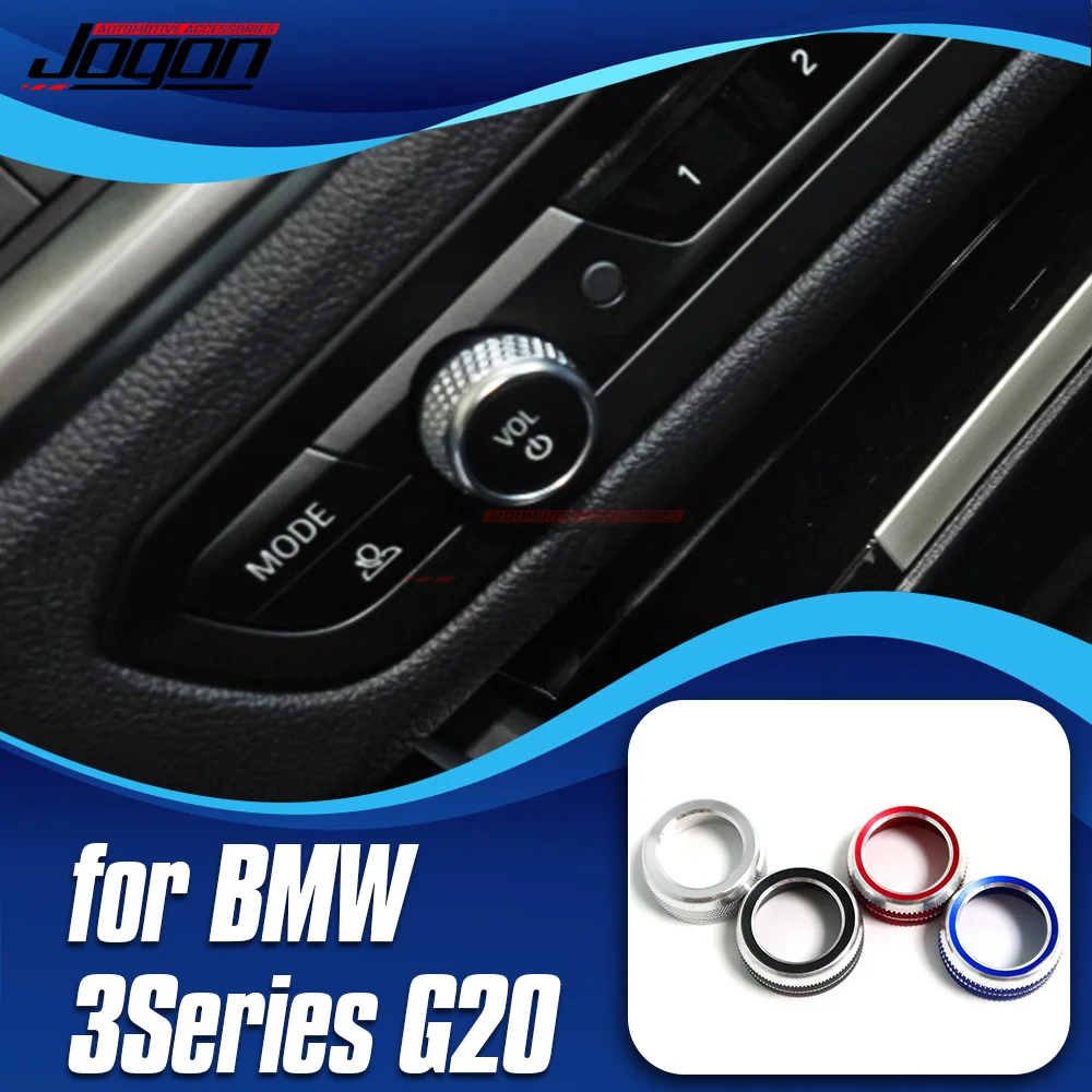 For BMW 3 Series G20 G28 G14 G15 G16 G29 G07 G05 Car Volume Knob Ring Decoration Cover Car Sticker Interior Accessories