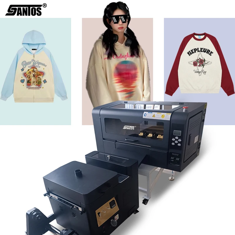 

Dtf White Ink Circulation All-In-One Dtf Printer 30Cm Clothes Hoodies Pet Film Dtf Printer A3 Printing Machine