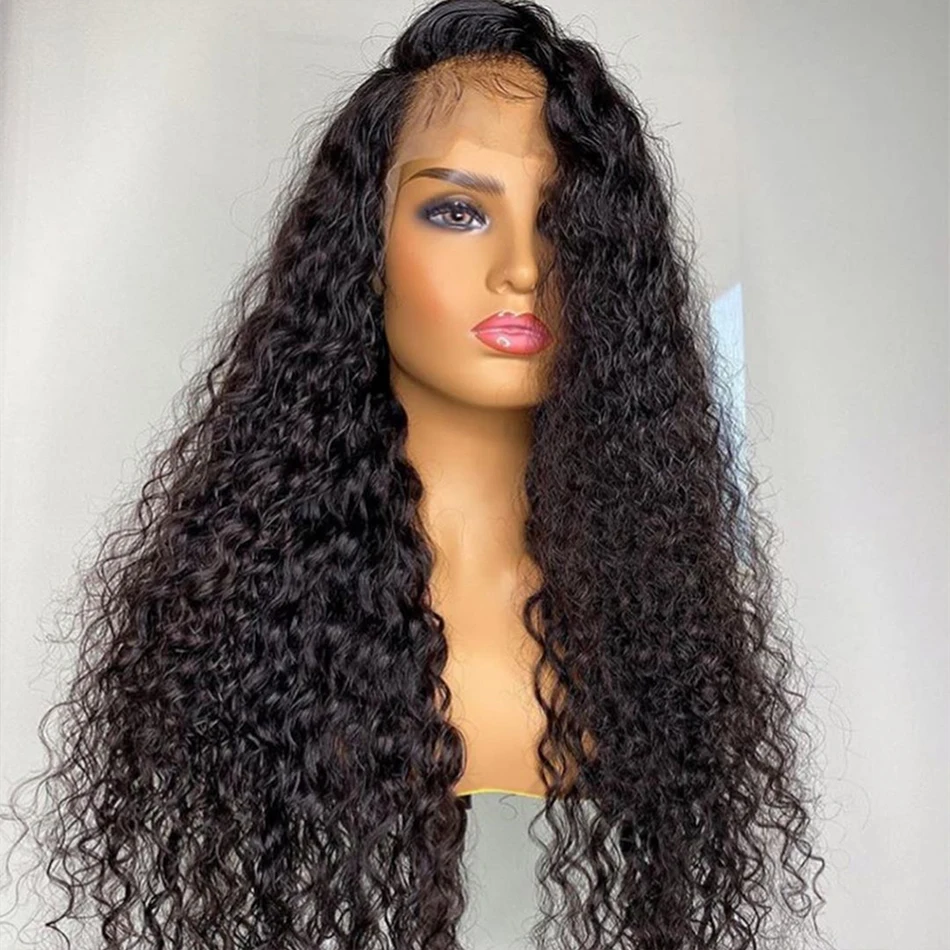 13x4 Human Hair Wig Promotion 32 34 inches Water Wave Lace Frontal 4x4 Lace Closure Wig Free Part Glueless Wig Human Hair Curly