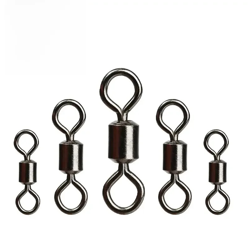 MEREDITH-Pesca giratória, aço inoxidável Beads, conector sólido, Ball Bearing Snap, rolamento gira,