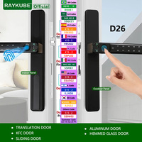 RAYKUBE D26 TT Lock Bluetooth Double Fingerprint Smart Door Lock with  Double Password/ Double-side Key APP For KFC/Sliding Door