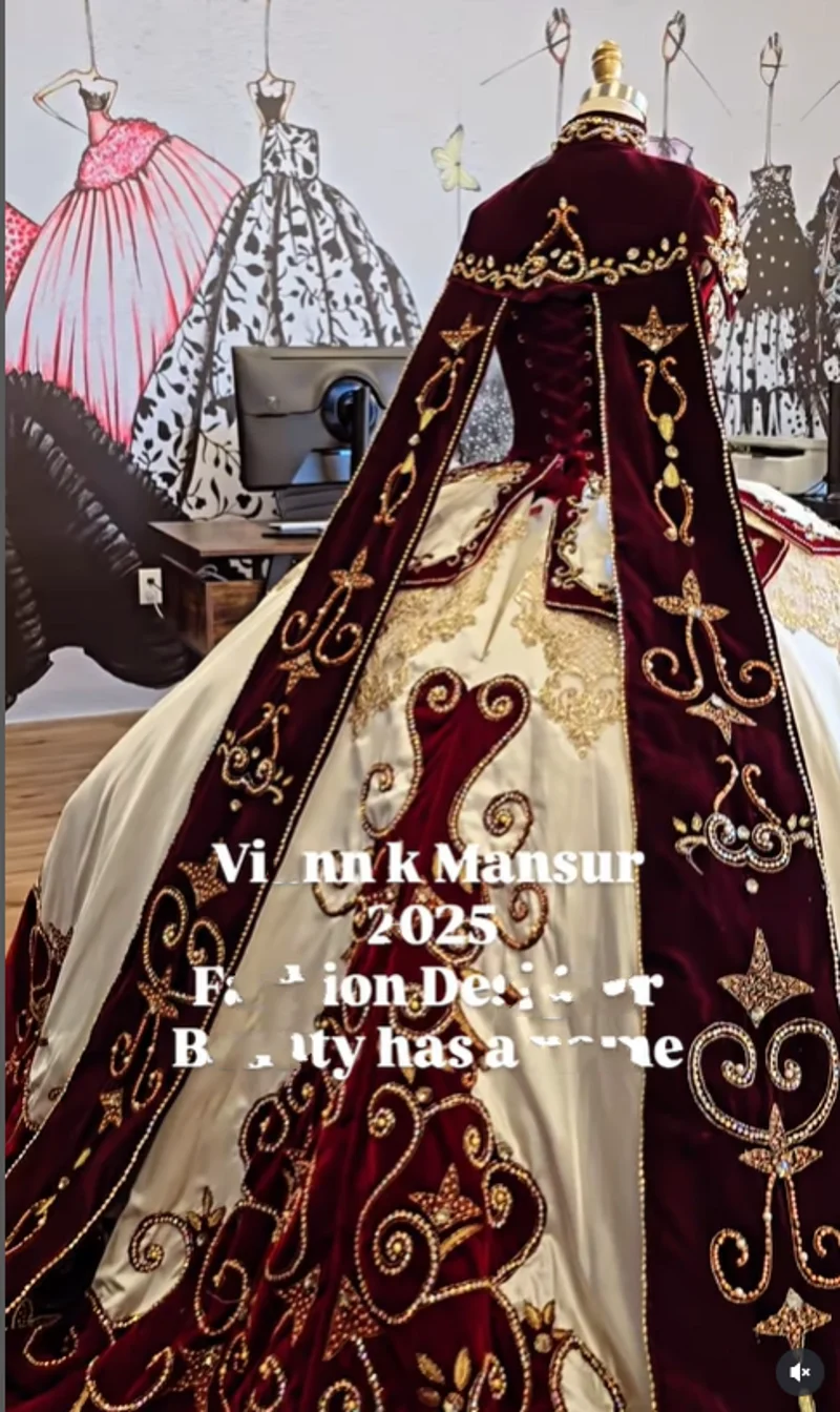 

Charro Quinceanera Dresses Luxury Embroidered Crystal Beading Velvet Ball Gown Sweet 16 Vestidos 15 Anos Bridal Gowns Customized