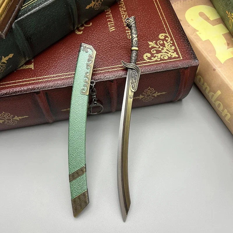 22cm Lame De Brise-Neige Ancienne Chinoise Full Metal Melee Arme Froide Miniature Modèle En Alliage De Zinc Ornement De Maison Décoration Artisanat Dropshipping Vente Chaude Cadeaux Nouvelle Arrivée